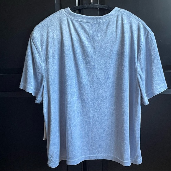 NWT All Felix Anthropologie Blue Terrycloth TShirt (M) - Picture 4 of 10